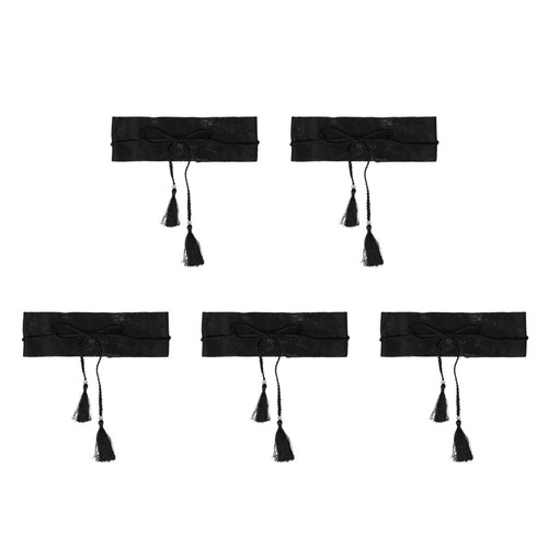 Black wide kimono waist - black,