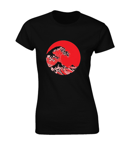 Japanese wave ladies shirt - japanese,