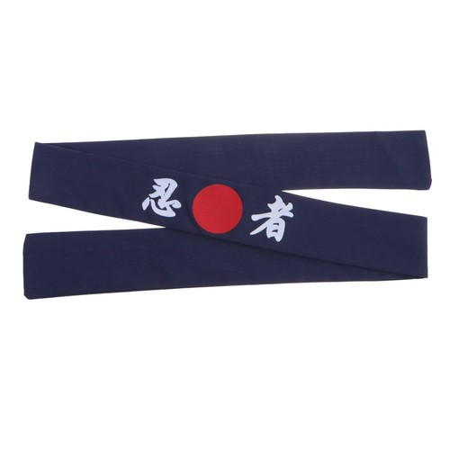 Blue cotton chef hairbands - cotton,