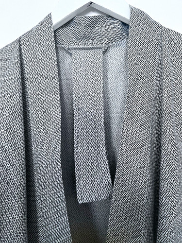 Grey cotton kimono robe one - kimono,