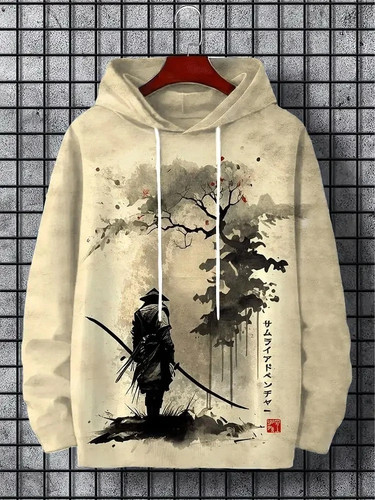 Men print anime hoodie - 3d,