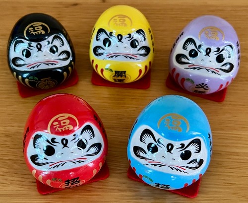 Set five japanese daruma - set,